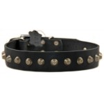 Dog Collar Leather with Spikes 40 mm